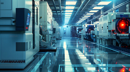 Fototapeta premium Digital Factory and IoT