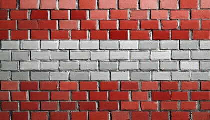 Austria flag bricks wall effect, national symbol emblem