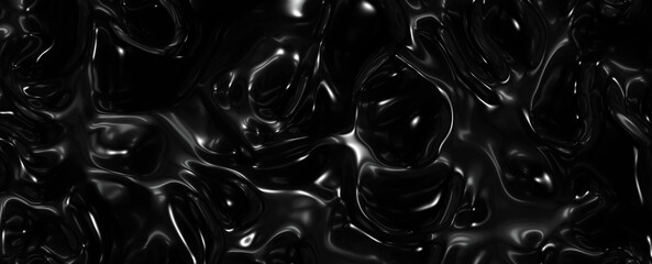 Liquid black mixture of oil pattern background. - 757813364
