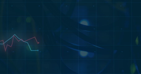 Image of financial data processing over cables