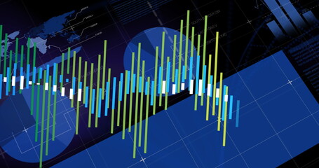 Image of financial data processing and statistics