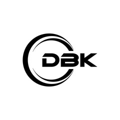 DBK letter logo design in illustration. Vector logo, calligraphy designs for logo, Poster, Invitation, etc.