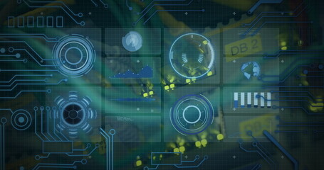 Image of molecules over server