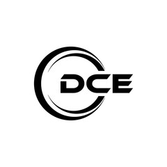 DCE letter logo design in illustration. Vector logo, calligraphy designs for logo, Poster, Invitation, etc.