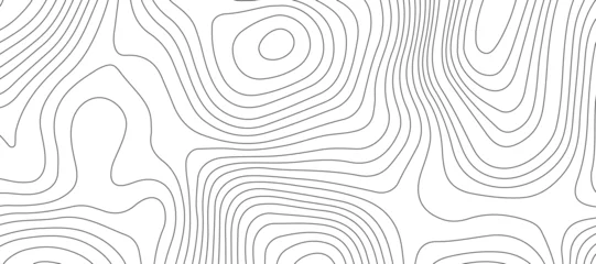 Wandcirkels aluminium Topographic map background geographic line map pattern .panorama view black color wave curve lines .geographic mountain relief abstract grid .the concept map of a conditional geography map . © Vermelho