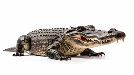 Foto op Canvas Crocodile stuffed isolated on the white background © Pik_Lover