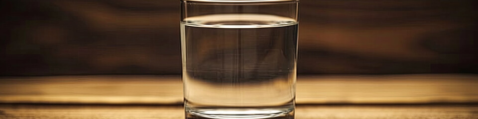 Crisp, clear water shimmers in a glass, representing purity and refreshment. - obrazy, fototapety, plakaty