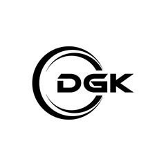 DGK letter logo design in illustration. Vector logo, calligraphy designs for logo, Poster, Invitation, etc.