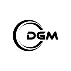 DGM letter logo design in illustration. Vector logo, calligraphy designs for logo, Poster, Invitation, etc.