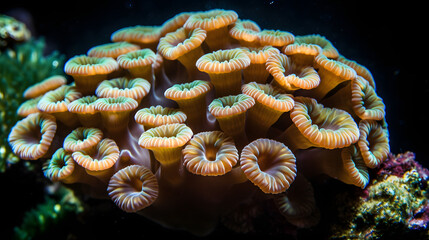 Clavularia glove polyps colony coral