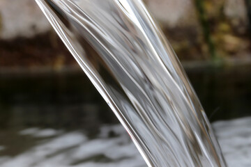 Pouring water. Flowing water texture background. - 757820904