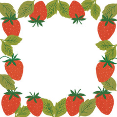 Strawberry frame, Berry border,Fruit themed frame