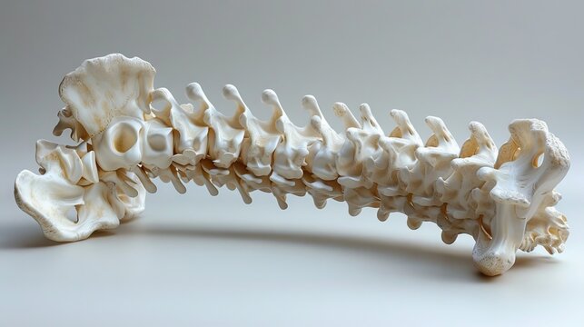 A white background is used to depict a spine in the medical field.