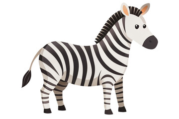 Fototapeta na wymiar cartoon zebra on a transparent background