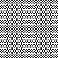 Seamless geometric pattern. Black and white background. Vector illustration.
