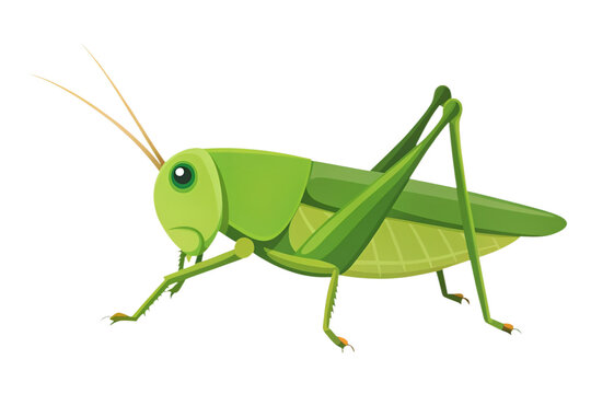 cartoon grasshopper on a transparent background