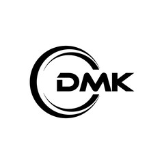 DMK letter logo design in illustration. Vector logo, calligraphy designs for logo, Poster, Invitation, etc.