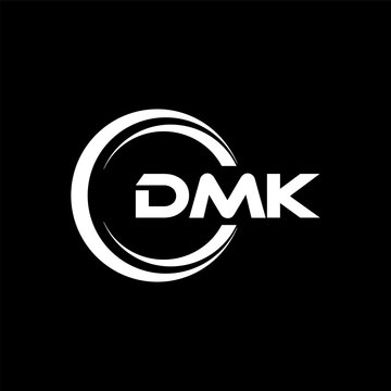 DMK letter logo design in illustration. Vector logo, calligraphy designs for logo, Poster, Invitation, etc.