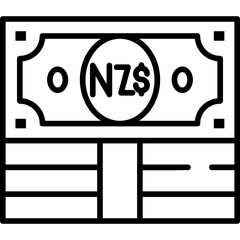 New Zealand Dollar Icon