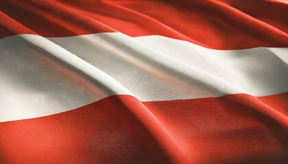 Austria flag waving national emblem, fullscreen