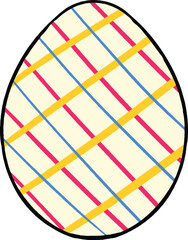 illustration of easter eggs with lines for decoration.