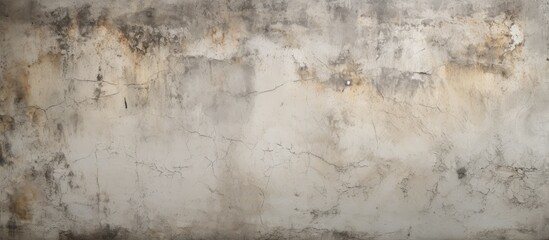 A closeup of a grey concrete wall with various stains, showcasing a history of art and pattern. The composite material forms a rectangular structure in the building material - Powered by Adobe