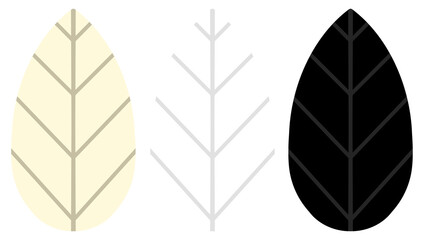 Colorful Leafs Element Design Set Leaves Element Design Set Collection