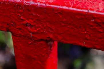 Close up of iron bridge over small stream in a park in Belfast County Down