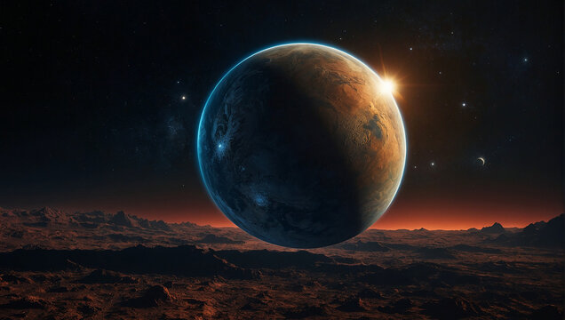 An image of a planet.