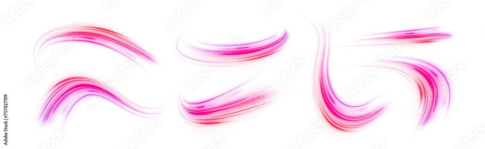 Aufkleber neon stripes in the form of drill, turns and swirl. vector pgn glitter light fire flare trace. abstr