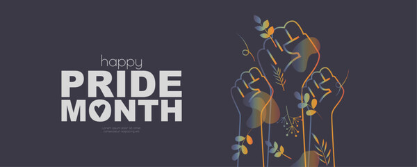 Happy Pride Month banner.