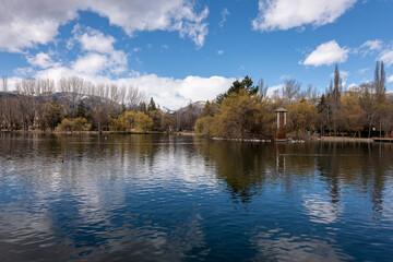lake in autumn Puigcerda, Spain