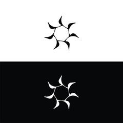 Circle creative vector logo design . Circle illustration silhouette