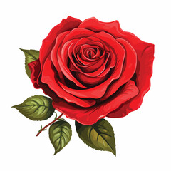 Red Rose Clipart Clipart isolated on white background