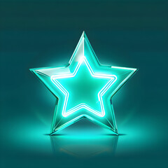 Obraz premium Aquatic Radiance: Discovering the World of Aqua Star-shaped Bulbs(Generative AI)