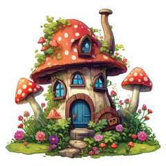 Small Fairy House Clipart Clipart isolated on white 