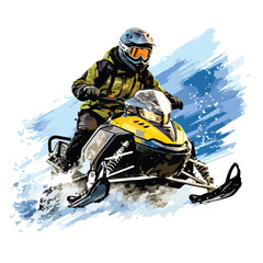 Snowmobile Clipart Clipart isolated on white background