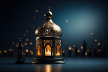 Fototapeta premium islamic greeting card for Ramadan kareem or ied mubarak background