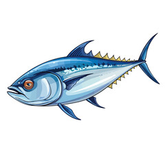 Tuna Fish Clipart isolated on white background