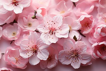 Texture, beautiful and soft and delicate background of flowers with small pink flowers, generative IA