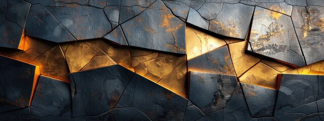 Abstract metal gold and black background