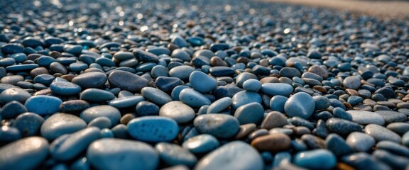 Obraz premium Pure blue stone and gravel background with high quality photos.
