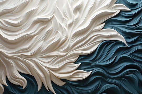 Texture, decorative hand painted the wallpaper of brush strokes in the white foa, generative IA