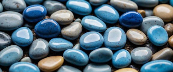 Pure blue stone and gravel background with high quality photos.