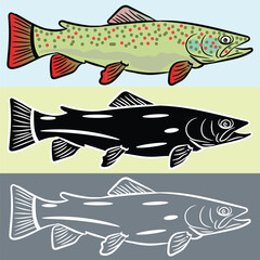 Fish tiger trout gamefish bundle collection