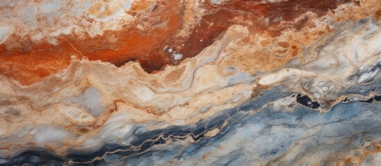 A detailed closeup of a rock with a beautiful marble texture, shaped by the elements like water, wind, and waves in a natural landscape