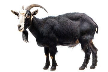 Goat isolated on white background Generative Ai 