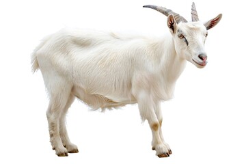 Fototapeta premium Goat isolated on white background Generative Ai 