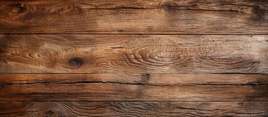 A detailed closeup of a beautiful brown hardwood table with a grainy texture, showcasing the natural pattern of the wood grain - obrazy, fototapety, plakaty