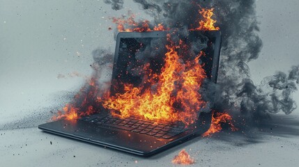 Burning Laptop: A Firey Farewell to the Monthly Event Generative AI